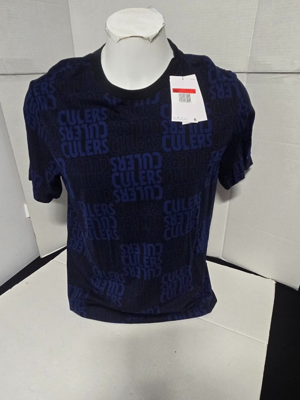 Nike FC Barcelona "Culers" Graphic T-Shirt NWT Men's Large Navy Blue FCB Soccer